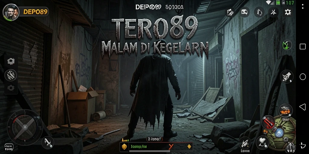 Screenshot utama DEPO89 menampilkan suasana mencekam dalam gameplay Horror.