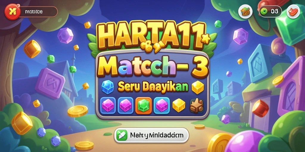 Tampilan gameplay HARTA11 yang seru dan berwarna-warni.