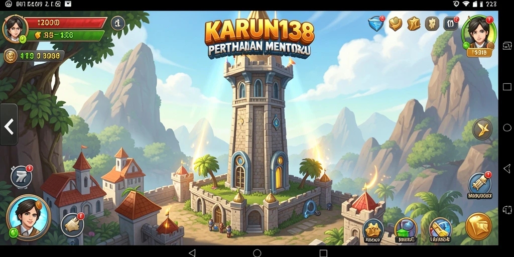 Gameplay menara pertahanan yang seru dan penuh strategi.