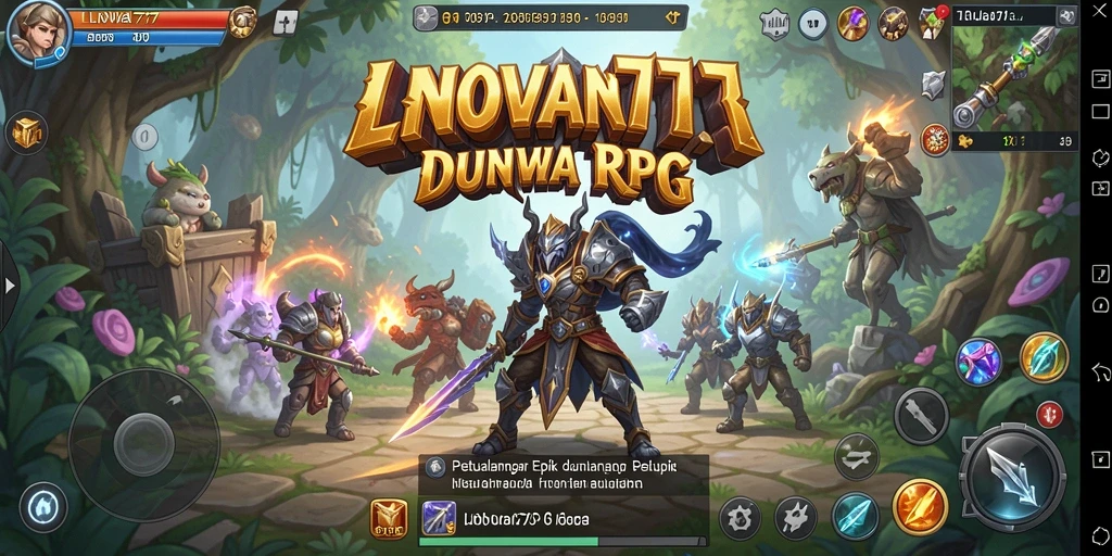Screenshot menampilkan aksi seru dalam gameplay RPG LNOVA777.