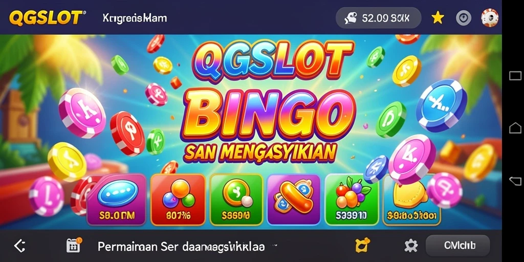 Tampilan gameplay menarik dari QQSLOT dengan suasana Bingo yang seru.