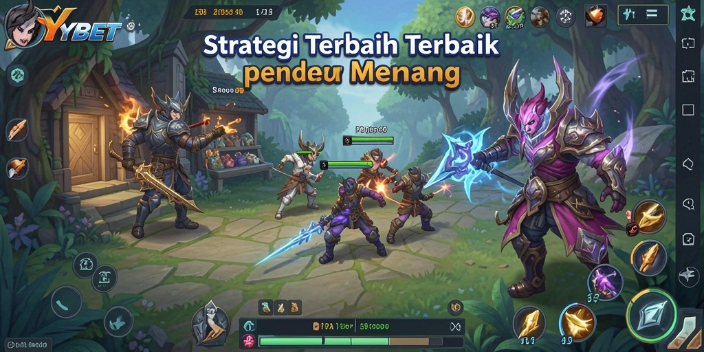 Screenshot gameplay YYBET menunjukkan strategi pertempuran mendebarkan.